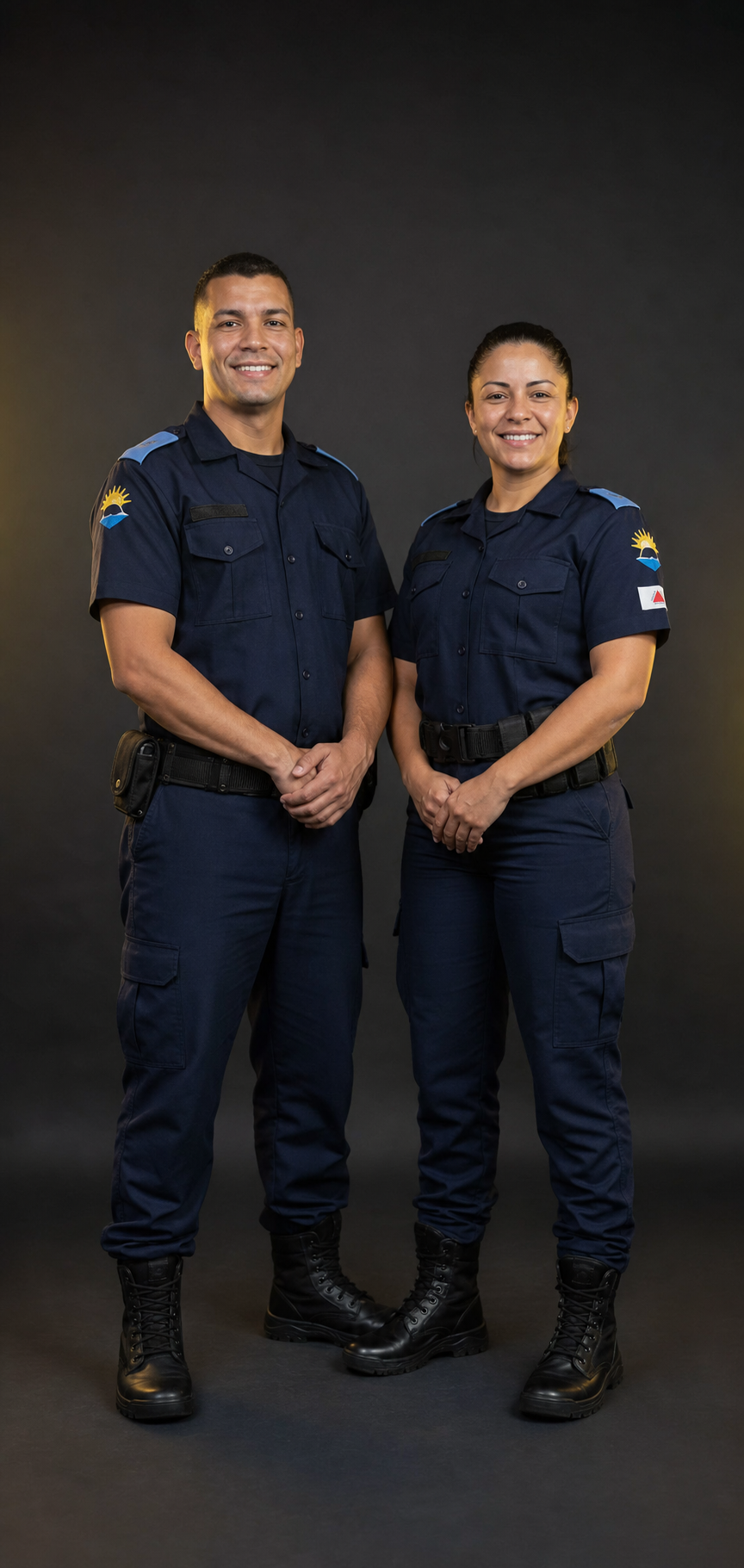 Casal de servidores representando Guardas Municipais de Minas Gerais