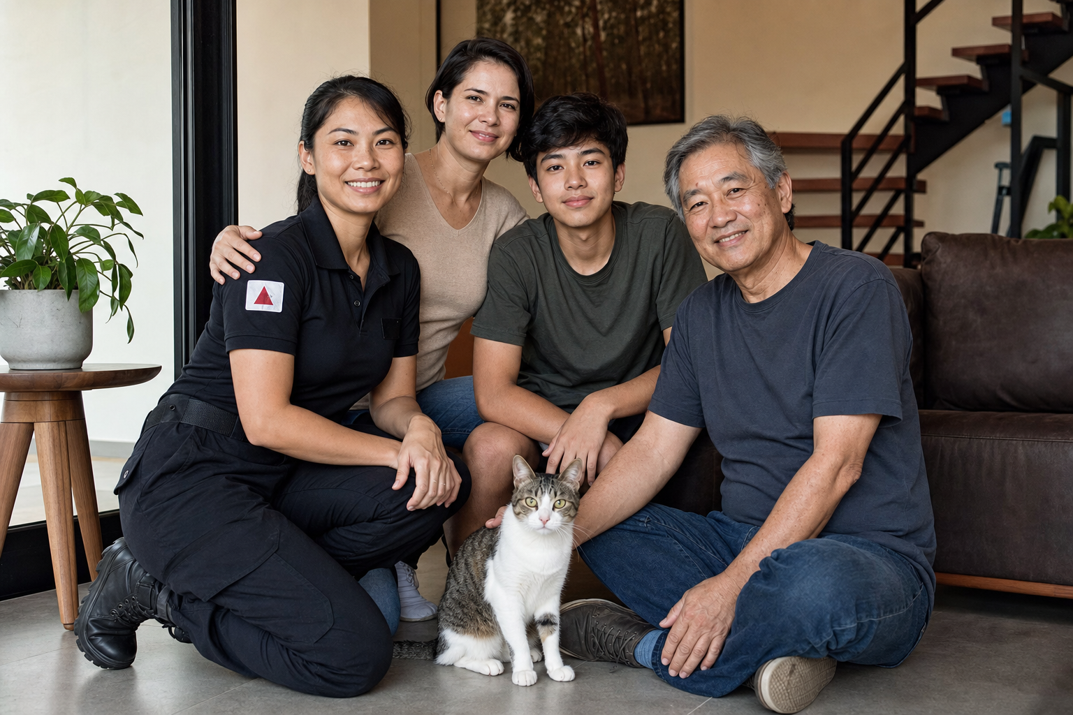 Servidor de Polícia Civil de Minas Gerais com sua família