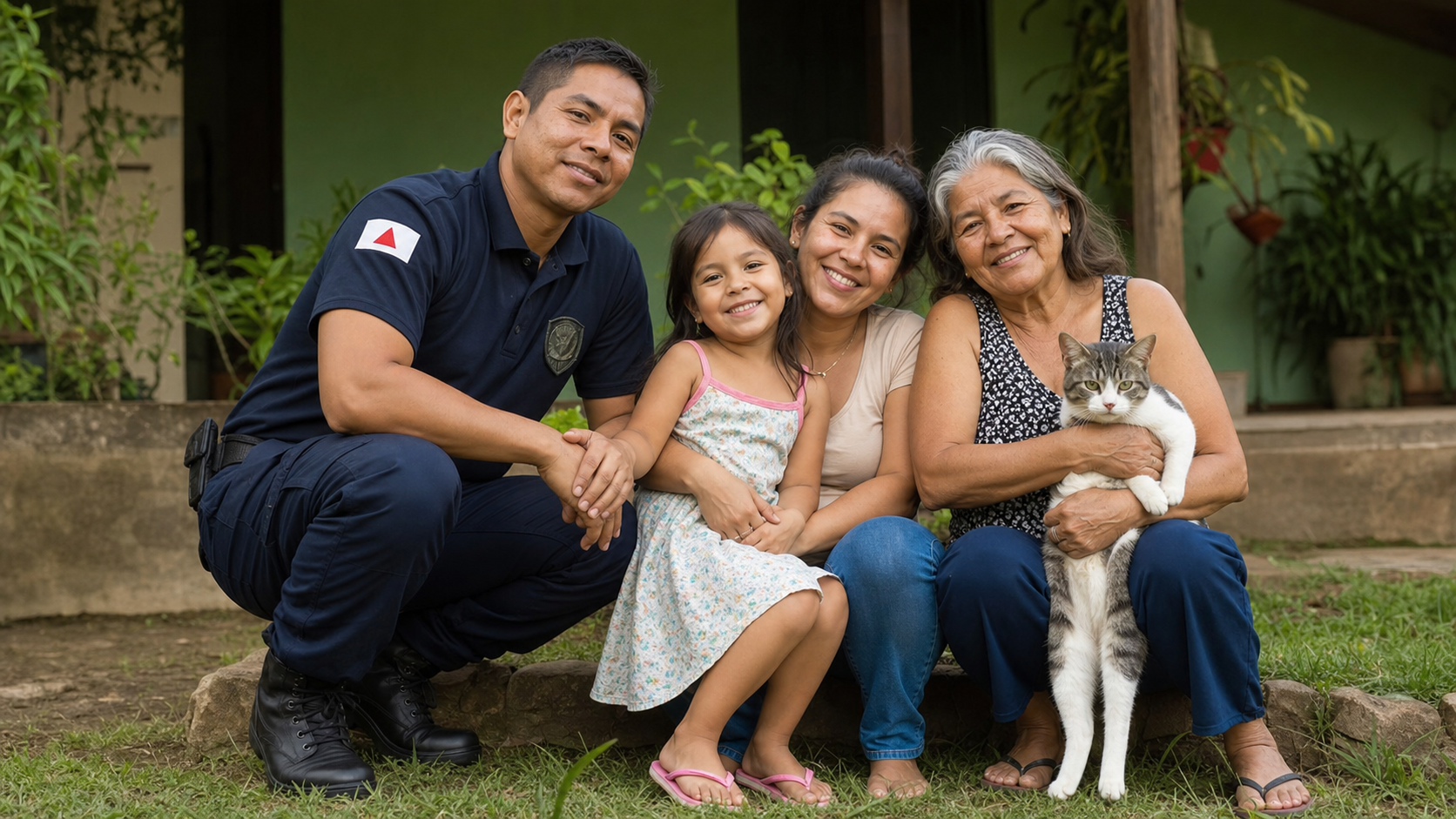 Servidor de Sistema Socioeducativo de Minas Gerais com sua família
